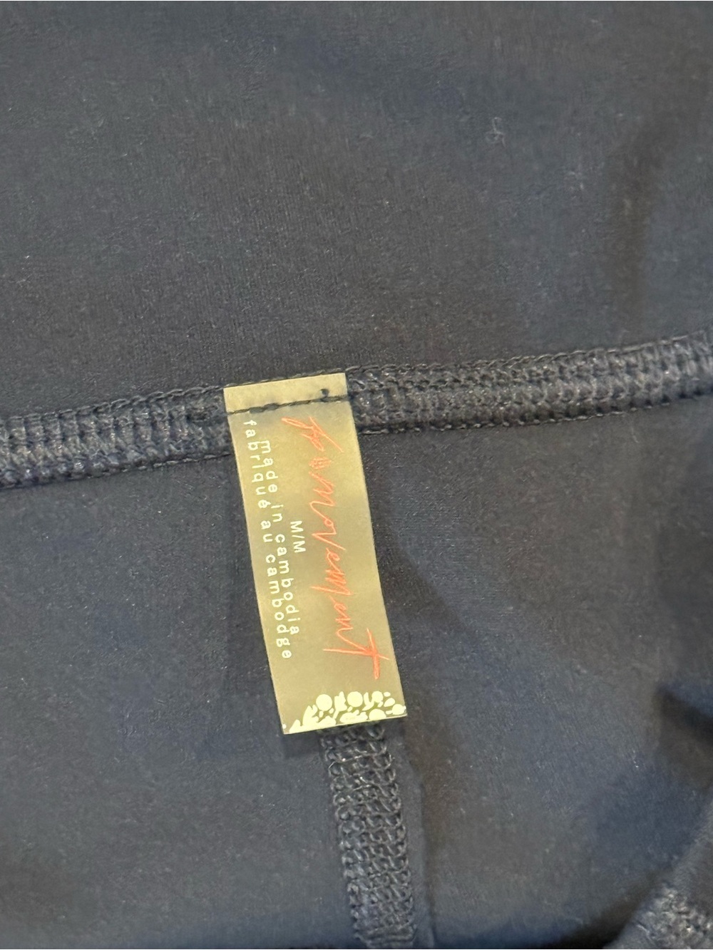 Free People Navy High-Waist Bike Shorts with Side Pockets - Picture 6 of 6